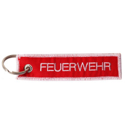 Klíčenka \"FEUERWEHR\" ČERVENÁ/BÍLÁ